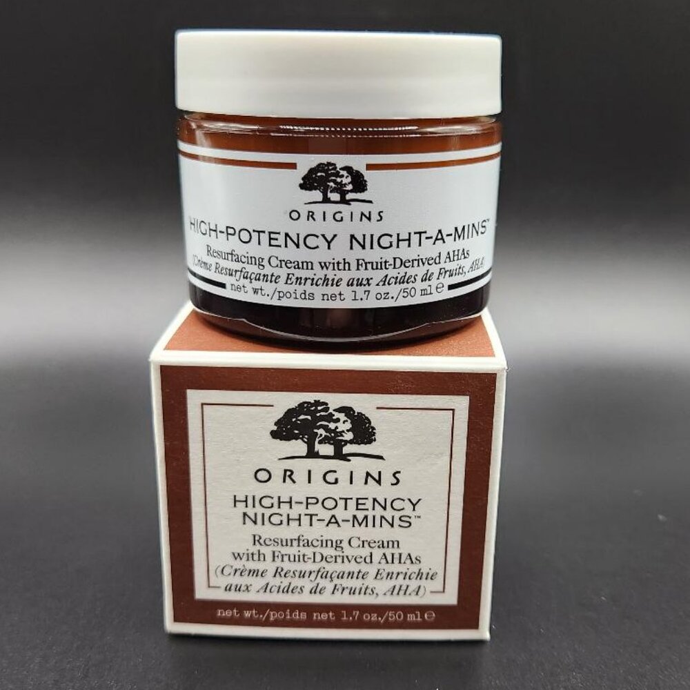 NIB ORIGINS HIGH-POTENCY NIGHT-A-MINS Moisturizer 1.7 oz Resurfacing AHA's